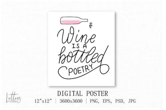 Download Wine is a Bottled Poetry. Wine Quote - Poetry Collection