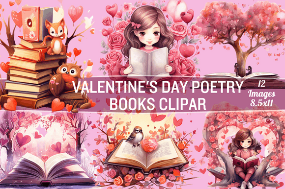 Download Valentine's Day Poetry Books Clipar - Poetry Collection